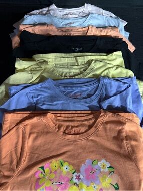 Cat & Jack Girls' Pastel Floral Short Sleeve Tee - Peach
